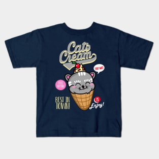 Cats Cream Grey Kids T-Shirt